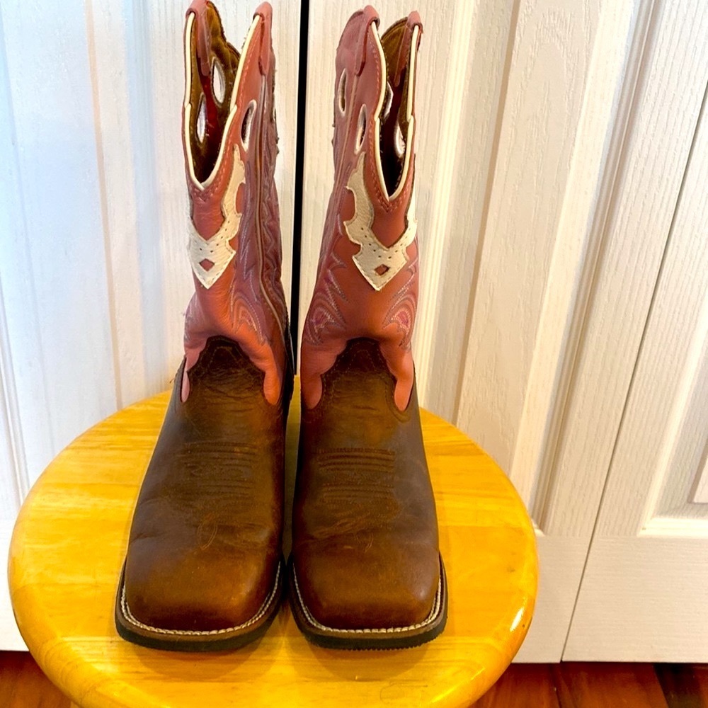 Tony Lama leather boots.